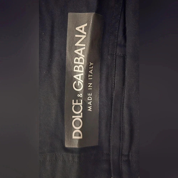 ❤️Host Pick❤️Authentic Black Dolce & Gabbana Logo Cargo Pants 99% Cotton - Picture 6 of 10